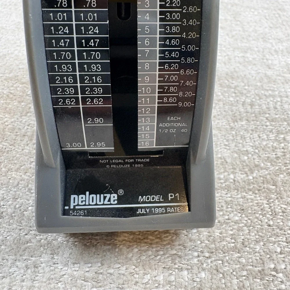 Pelouze Model P1 Postal Scale 16oz Grey Vintage 1995 Manual Office Industrial